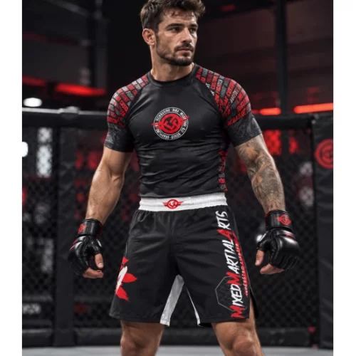 Rashguard Manga Corta "Fightwear" Negro